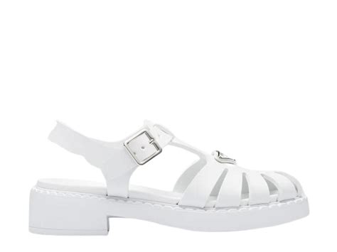 White Sporty foam rubber sandals 